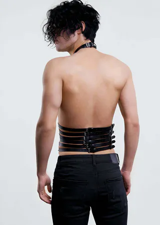 Men's Fancy Wear Triangle Harness with Parallel Detail - APFTM48
