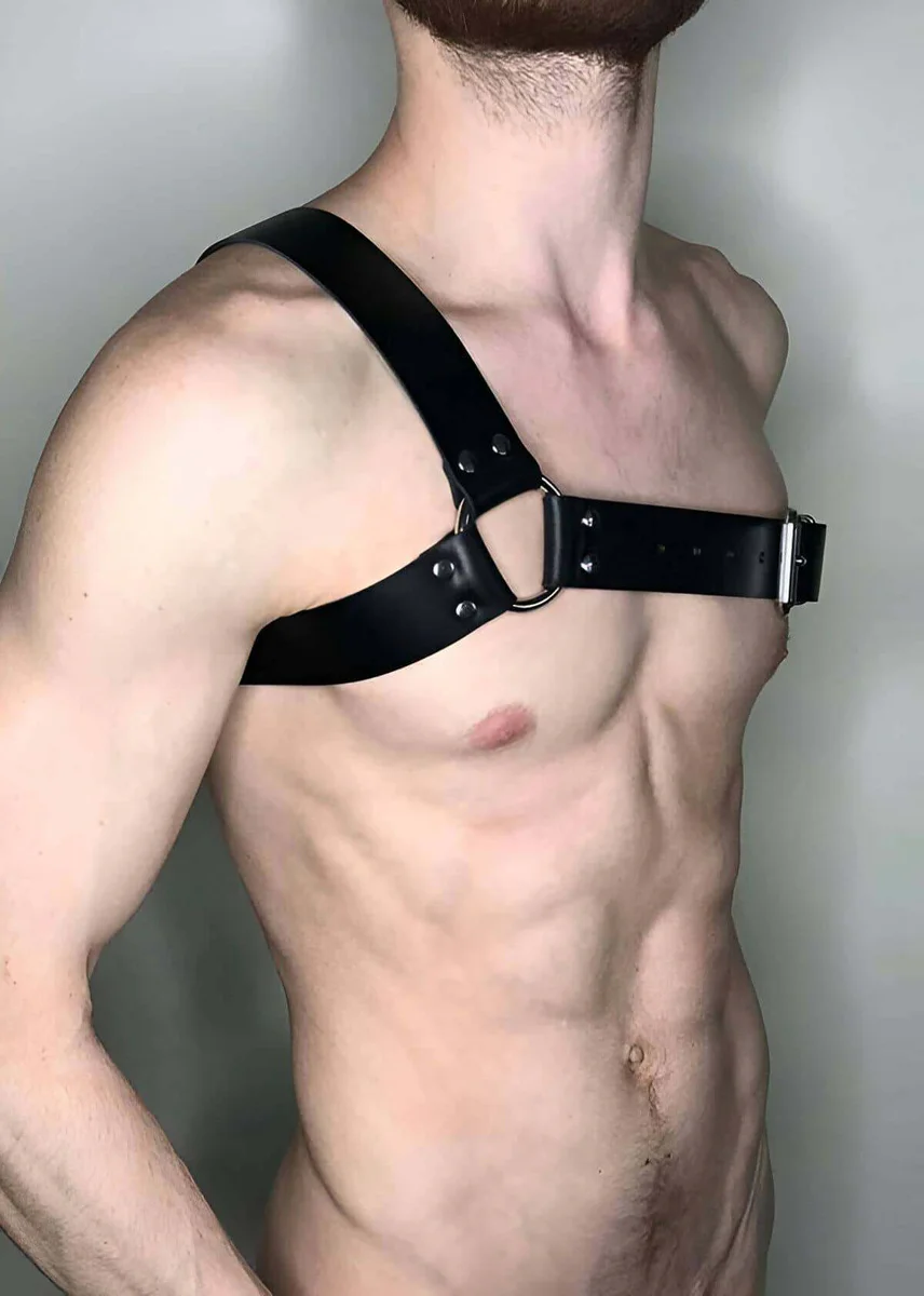 Men's Shoulder Harness – Adjustable Faux Leather Body Strap