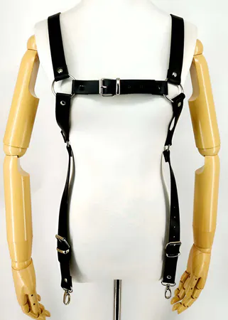 Mens Faux Leather Chest Harness for Bold Style & Confidence