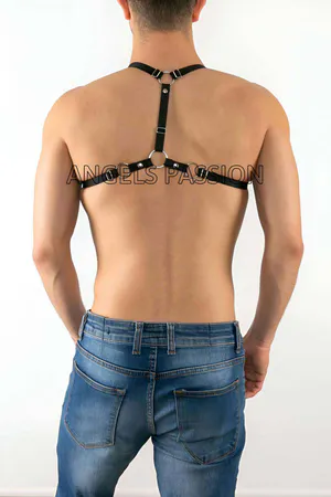 Men's Sleek Rubber Chest & Shoulder Harness