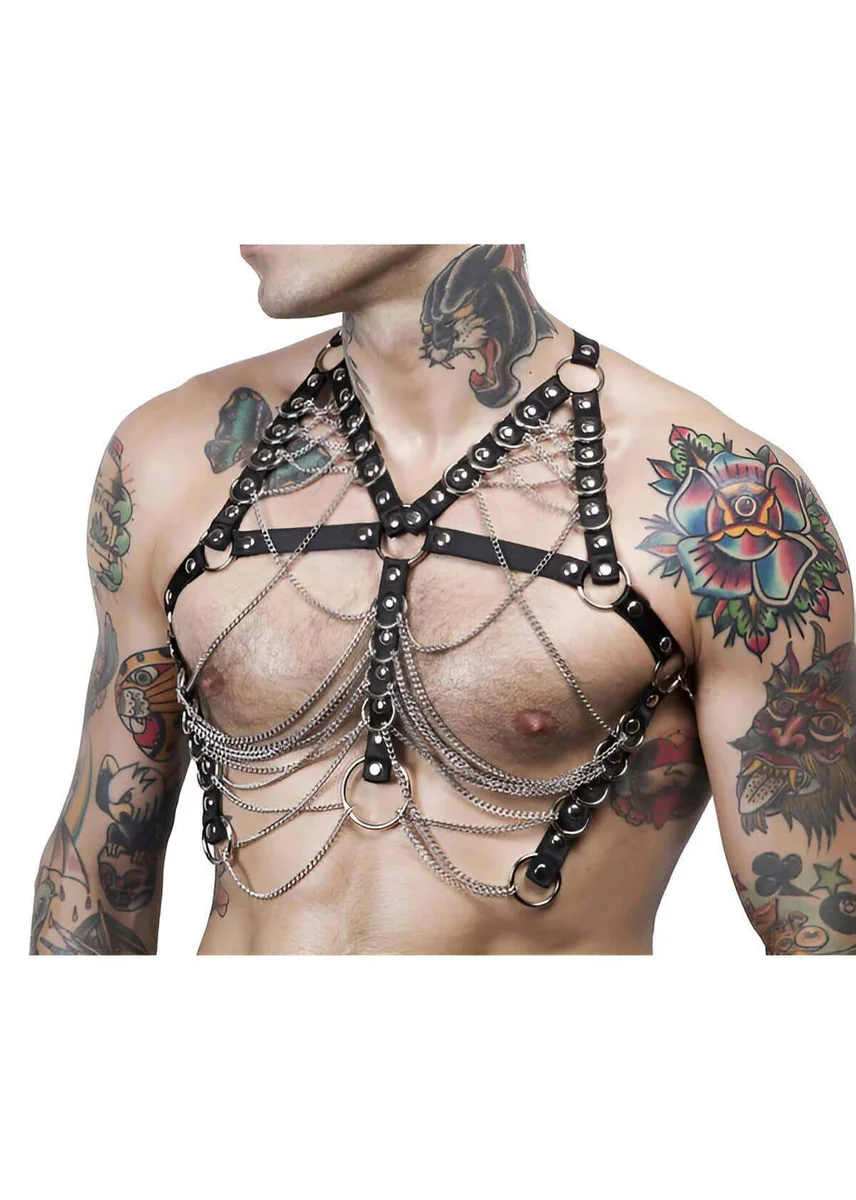 Men's Elastic & Chain Body Harness