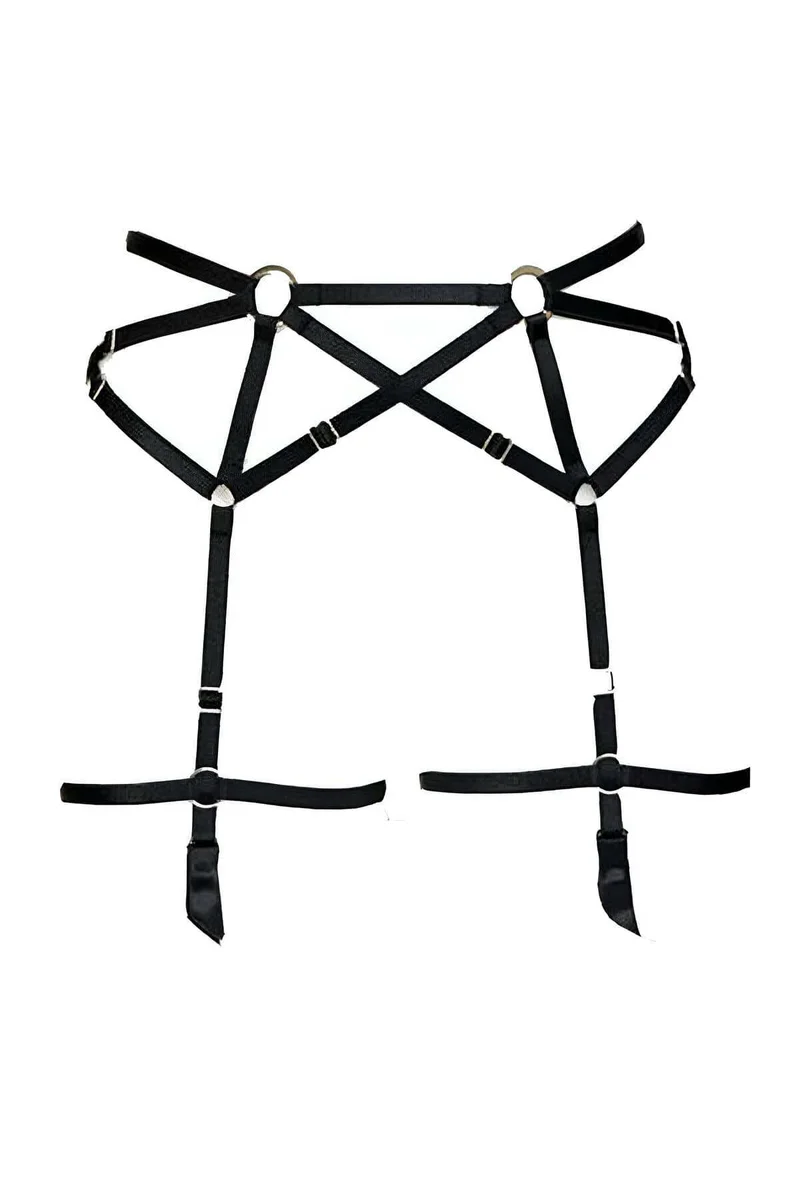 Garter Harness Lingerie Set - Adjustable Thigh Strap Body Harness