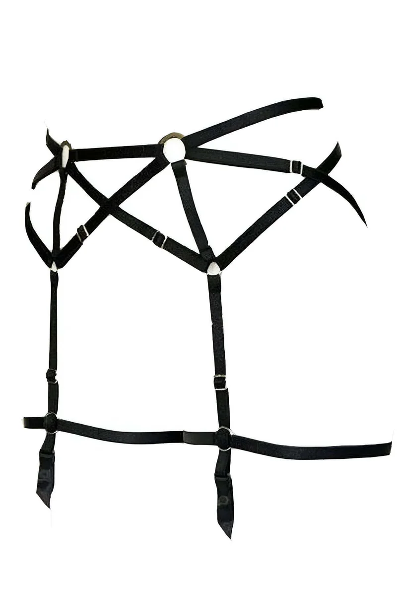 Garter Harness Lingerie Set - Adjustable Thigh Strap Body Harness