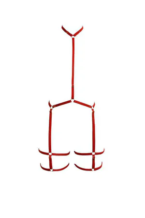 Neck Waist Detailed Garter Harness - APFT150