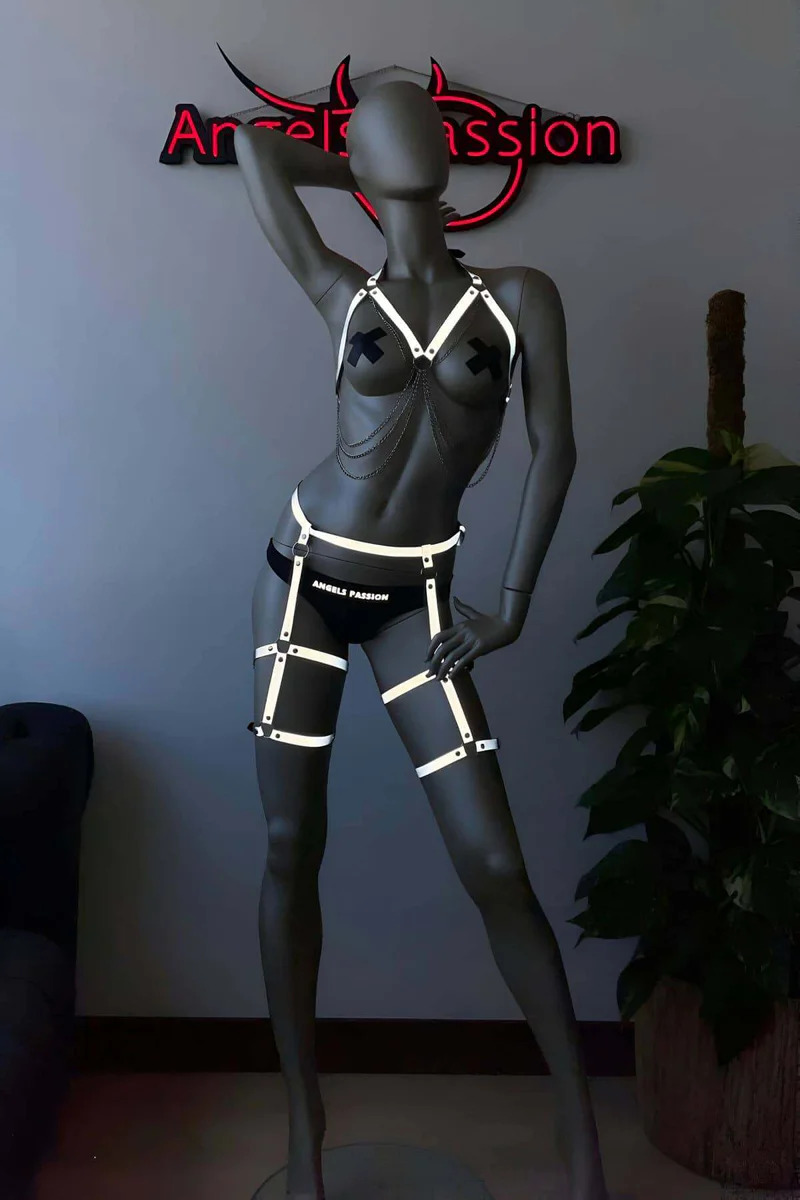Reflective Body Harness Set for Rave & Festival Nights
