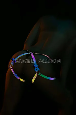 Sexy Harness with Colored Reflectors on Hips - APFT388