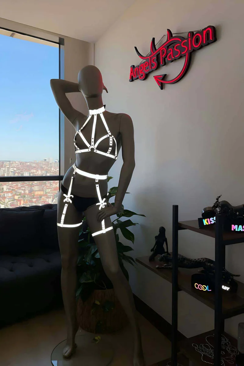 Reflective Harness Set | Glowing Festival & Rave Body Lingerie