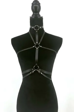 Leather Fantasy Underwear - Bondage Harness - APFT549
