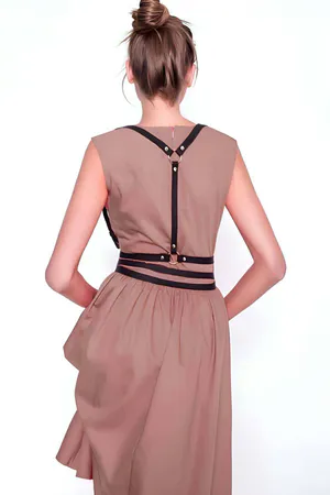 Leather Accessory Over Dress - APFT172