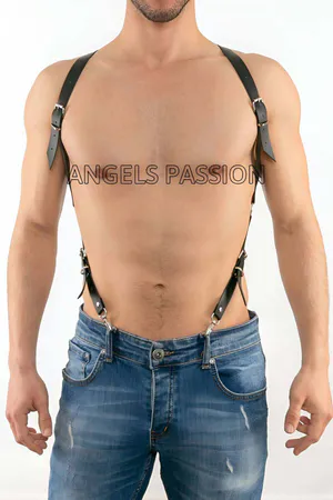 Fancy Men's Leather Body Accessory, Men's Underwear - APFTM11