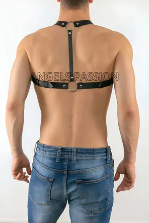 Men's Leather Underwear - Men's Leather Shoulder Harness - Fancy Men's Underwear - Men's Clothing Models - APFTM16