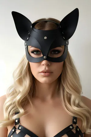 Leather Cat Mask, Leather Mask, Mask Types - APFT557
