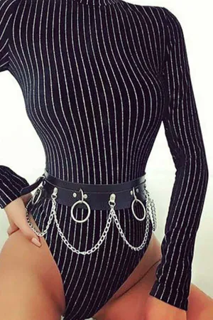 Stylish Harness on Waist with Chain APFT639