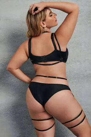 Body-hugging Rubber Body Harness - APFT806