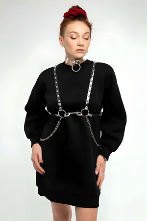 Stylish - Transparent Belt and Choker Set - APFT826