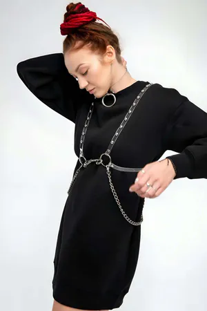 Stylish - Transparent Belt and Choker Set - APFT826