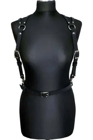 Sexy Leather Shoulder Chest Harness - APFT916