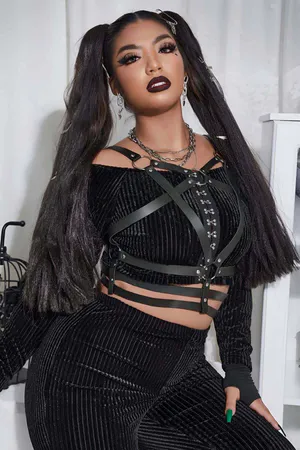 Fancy Leather Chest Harness, Women's Over Chest Harness - APFT955