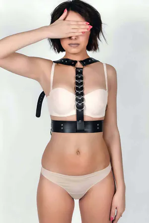 Fantasy Leather Harness Over Chest - APFT976