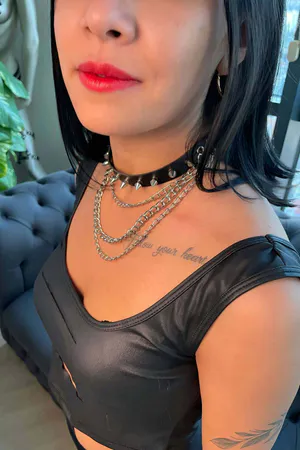 Stylish Mother - Cat Choker Set with Nail and Chain Detail - APFT1042