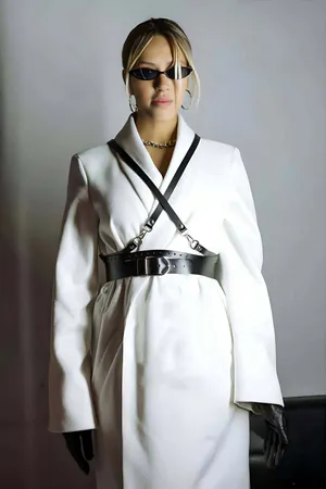 Stylish Women's Leather Belt, Stylish Women's Belt, Belt Over Dress - APFT1129