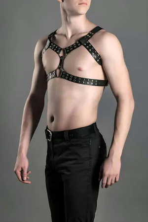 Men's Fancy Wear, Leather Men's Chest Belt, Stylish Leather Accessory - APFTM103