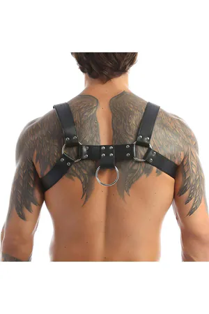 Men's Fancy Leather Clothing, Leather Fancy Clothing, Men's Leather Harness Accessory - APFTM162