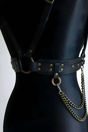 Stylish Style Belt with Chain Detail, Shoulder and Back Belt - APFT908