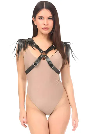 Women's Shoulder Tassel Chest Harness - APFT1240