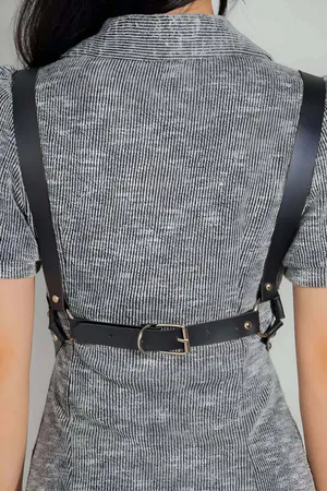 Over-Clothing Waist Belt, Leather Chest Accessory - APFT1182