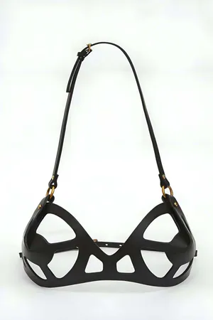 Leather Fantasy Bra, Chest Harness - APFT1155