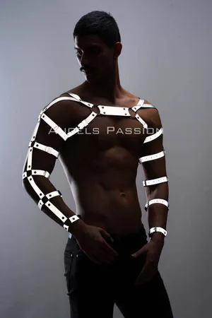 Reflective (Reflected in the Dark) Men's Wrist - Arm - Shoulder Harness - APFTM5