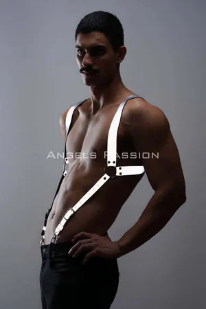 Glow in the Dark (Reflective) Men's Trouser Suspenders, Men's Shoulder Belt - APFTM146
