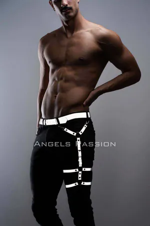 Glow in the Dark - Reflective Men's Leg Belt, Men's Leg Accessory, Men's Party Accessory - APFTM176