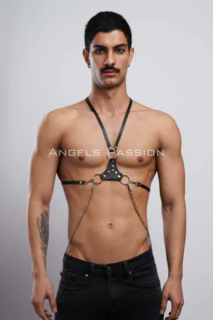 Men's Shoulder Harness - Sexy Men's Leather Harness - Men's Harness Underwear - APFTM28