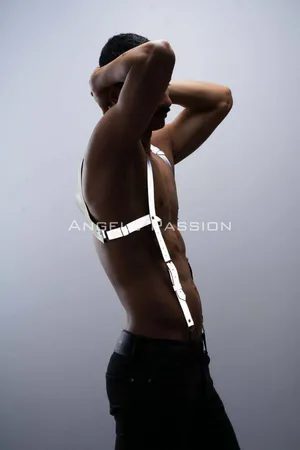 Glow in the Dark - Reflective Trousers Suspenders, Men's Chest Harness - Reflective Clubwear - APFTM135