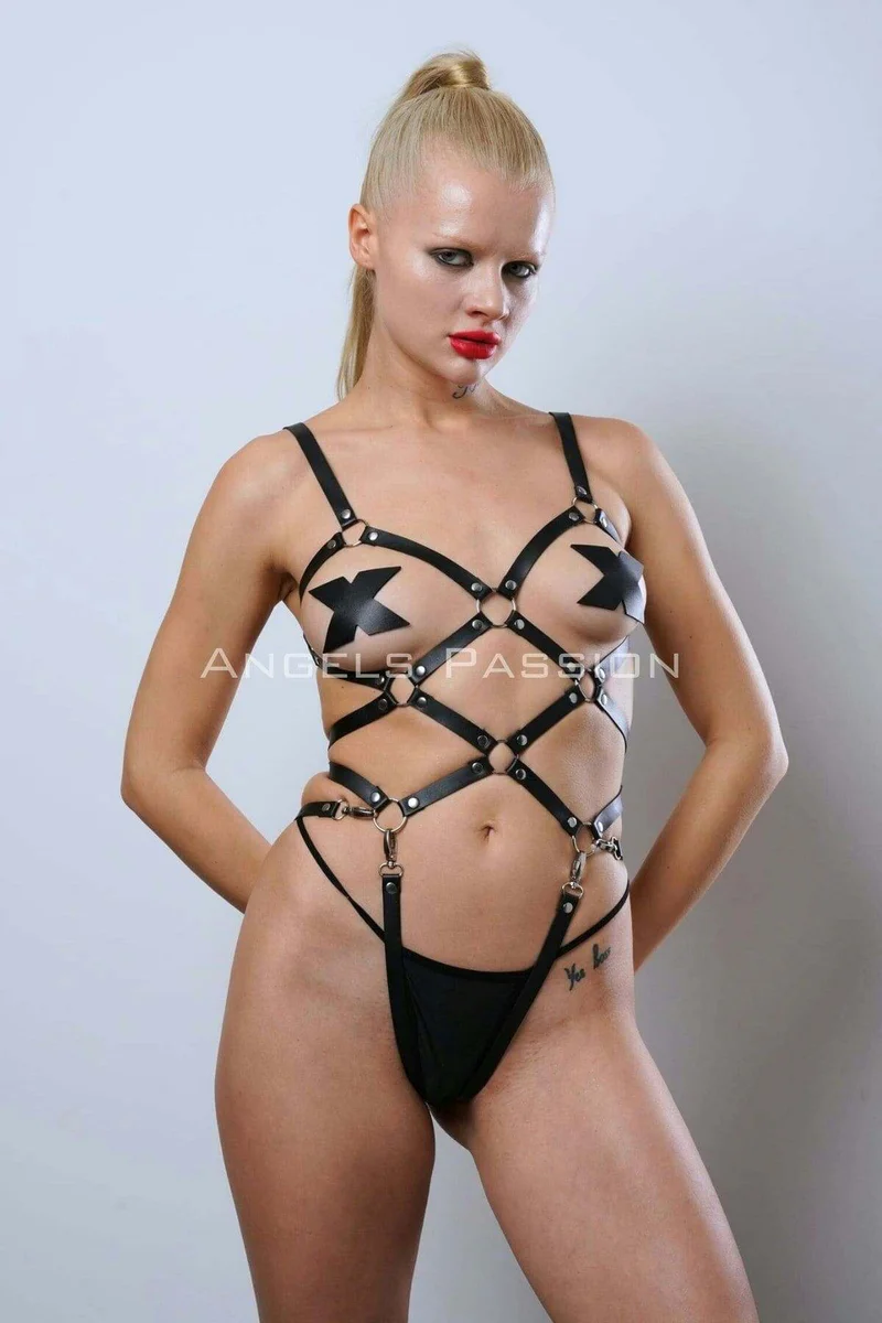 Leather Body Harness – Adjustable Strappy Full Body Lingerie