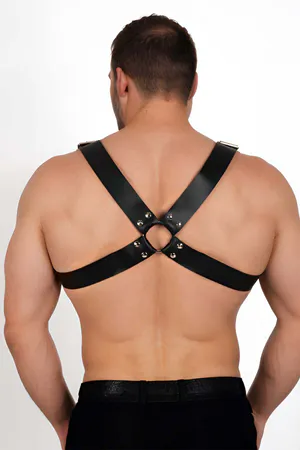 Men's Chest Harness, Leather Men's Fancy Wear, Men's Clubwear - APFTM214