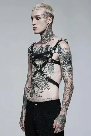 Leather Men's Chest Harness - APFTM218