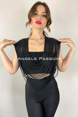Stylish Shoulder Harness with Tassels - APFT1394
