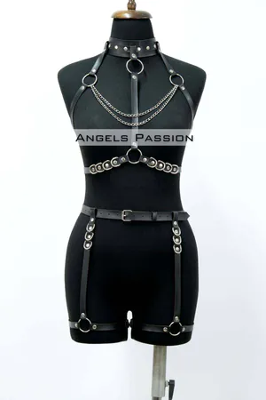 Fantasy Underwear Chained Erotic Harness Set - APFT1081