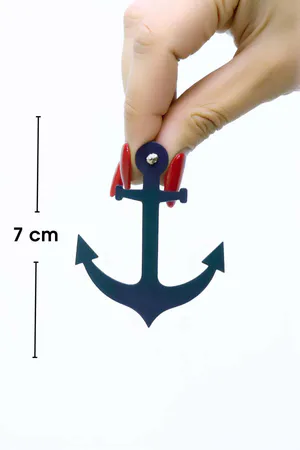 Rainbow Reflective Anchor Earrings, Stylish Laser Cut Earrings - APBJ020