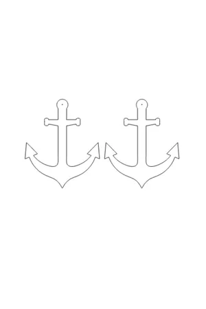 Rainbow Reflective Anchor Earrings, Stylish Laser Cut Earrings - APBJ020