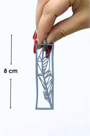 White Reflective Feather Earrings, Bohemian Design Laser Cut Earrings - APBJ025