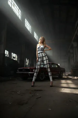 Black Skirt Cage Detailed Skirt Midi Length Leather Skirt - APFT1013