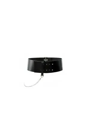 Black Women's Belt Thick Chain Detailed Waist Accessory - APFT1117
