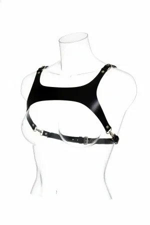 Black Women's Belt Faux Leather Body Buckle Detailed - APFT1199