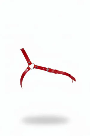 Red Women's Belt Metal Ring Detailed Body Accessory - APFT132