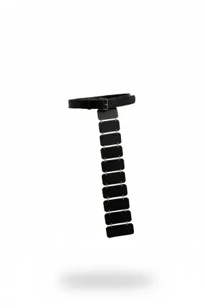 Black Women's Belt Long Plate Waist Accessory - APFT1368