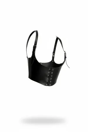 Black Women's Belt Lace-Up Corset Style Wide Waist Accessory - APFT1428